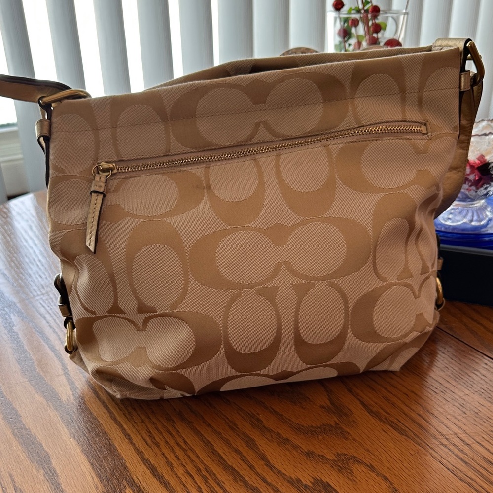 Coach Gold Signature Shoulder Bag